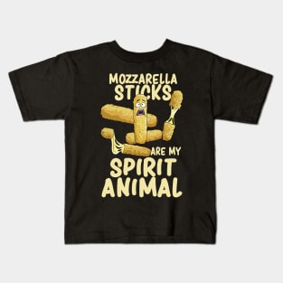 Mozzarella Sticks Are My Spirit Animal | Funny Cheese Gift Kids T-Shirt